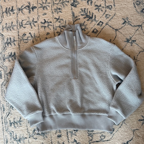 Varley Tops - Varley Light Blue Fleece Half-Zip